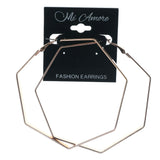 Gold-Tone Metal Hoop-Earrings #1059