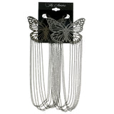 Unique Butterfly Dangle-Earrings Bronze-Tone & Blue Colored #1072