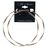 Gold-Tone Metal Hoop-Earrings #1105