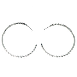 Cross Dangle-Earrings Silver-Tone Color  #1108