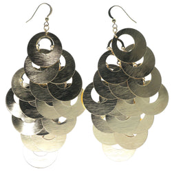 Gold-Tone Metal Chandelier-Earrings #1116