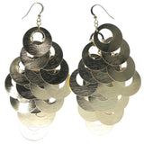 Gold-Tone Metal Chandelier-Earrings #1116