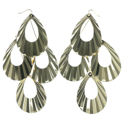 Gold-Tone Metal Dangle-Earrings #1134