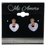 Colorful Metal Stud-Earrings #1176
