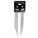 Ombre Dangle-Earrings With Crystal Accents Silver-Tone & Gold-Tone Colored #1209
