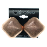 Gold-Tone Metal Stud-Earrings #1303