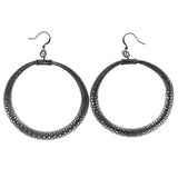 Silver-Tone Metal Dangle-Earrings #1316