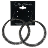 Silver-Tone Metal Dangle-Earrings #1316