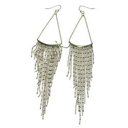 Gold-Tone Metal Dangle-Earrings #1334