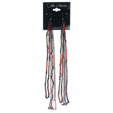 Bronze-Tone & Red Colored Metal Dangle-Earrings With Bead Accents #1365