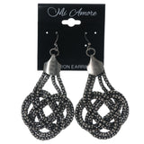 Silver-Tone Metal Dangle-Earrings #1372