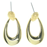 Gold-Tone Metal Dangle-Earrings #1455