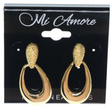 Gold-Tone Metal Dangle-Earrings #1455