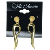 Gold-Tone Metal Dangle-Earrings #1456