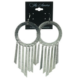 Silver-Tone Metal Dangle-Earrings #1567