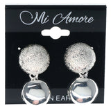 Silver-Tone Metal Dangle-Earrings #1579