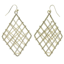 Gold-Tone Metal Dangle-Earrings #1583