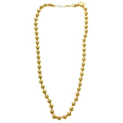 Adjustable Length Beaded-Necklace Gold-Tone Color  #2685