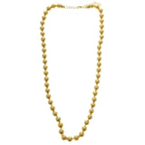 Adjustable Length Beaded-Necklace Gold-Tone Color  #2685