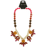 Adjustable Length Statement-Necklace With Faceted Accents Colorful & Gold-Tone Colored #2479 - Mi Amore
