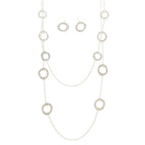 Silver-Tone Metal Layered-Necklace #2530