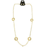 Gold-Tone Metal Necklace-Earring-Set #2547 - Mi Amore