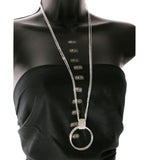Matching Earrings Pendant-Necklace Jewelry Set With Crystal Accents  Silver-Tone Color #2549