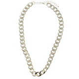 Adjustable Length Chain-Necklace Silver-Tone Color  #2553
