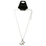 Silver-Tone Metal Pendant-Necklace With Crystal Accents #2579