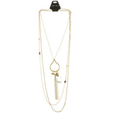 Tusks Tassels Adjustable Length Layered-Necklace With Assorted Accents Colorful #2598 - Mi Amore