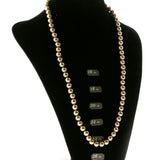 Adjustable Length Fashion-Necklace With Bead Accents Gold-Tone & Silver-Tone Colored #2636