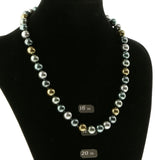 Matching Earrings Adjustable Length Beaded-Necklace Jewelry Set Colorful #2647