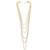 Adjustable Length Layered-Necklace Gold-Tone Color  #2662