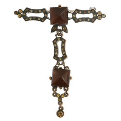Colorful Metal Pin With Faceted Accents #2328