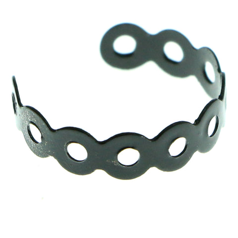 Adjustable Circle Toe-Ring Black Color  #4450
