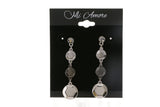 Drop-Dangle Earrings Earrings With Crystal Accents Gold-Tone & Gray Colored #3243