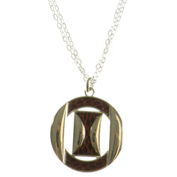 Long Adjustable Length Pendant-Necklace With Crystal Accents Colorful & Silver-Tone Colored #3792