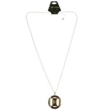 Long Adjustable Length Pendant-Necklace With Crystal Accents Colorful & Silver-Tone Colored #3792
