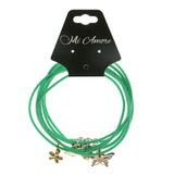 Mi Amore Flower Butterfly Ladybug Multiple-Bracelets Green & Gold-Tone