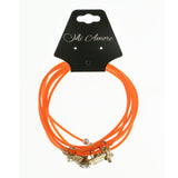 Mi Amore Flower Butterfly Ladybug Multiple-Bracelets Orange & Gold-Tone