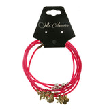 Mi Amore Flower Butterfly Ladybug Multiple-Bracelets Pink & Gold-Tone