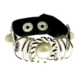 Mi Amore Adjustable Bangle-Bracelet Silver-Tone