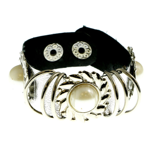 Mi Amore Adjustable Bangle-Bracelet Silver-Tone