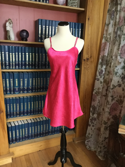 Adorable Pink Crinkly Chemise with Riff Raff Straps