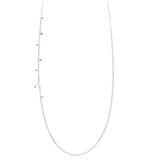 Mi Amore Adjustable Drop-Accented-Belly-Chain Silver-Tone