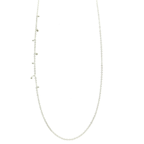 Mi Amore Adjustable Drop-Accented-Belly-Chain Silver-Tone