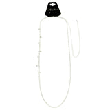 Mi Amore Adjustable Drop-Accented-Belly-Chain Silver-Tone