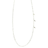 Mi Amore Cross Adjustable Drop-Accented-Belly-Chain Silver-Tone