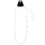 Mi Amore Cross Adjustable Drop-Accented-Belly-Chain Silver-Tone