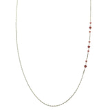 Mi Amore Flower Adjustable Dangle-Belly-Chain Silver-Tone & Pink